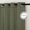image:imageNICETOWN Semi Sheer Linen Burlap Curtains for Windows 96 inch Length 2 Panels Grommet Semi Sheer Balance Privacy Added with Light Filtering Vertical Drapes for BedroomLiving Room W55 x L96Lichen