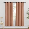 image:imageNICETOWN Semi Sheer Linen Burlap Curtains for Windows 96 inch Length 2 Panels Grommet Semi Sheer Balance Privacy Added with Light Filtering Vertical Drapes for BedroomLiving Room W55 x L96Terracotta
