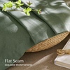 image:imageNICETOWN Semi Sheer Linen Burlap Curtains for Windows 96 inch Length 2 Panels Grommet Semi Sheer Balance Privacy Added with Light Filtering Vertical Drapes for BedroomLiving Room W55 x L96Forest Green
