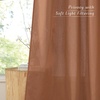image:imageNICETOWN Semi Sheer Linen Burlap Curtains for Windows 96 inch Length 2 Panels Grommet Semi Sheer Balance Privacy Added with Light Filtering Vertical Drapes for BedroomLiving Room W55 x L96Caramel