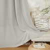 image:imageNICETOWN Semi Sheer Linen Burlap Curtains for Windows 96 inch Length 2 Panels Grommet Semi Sheer Balance Privacy Added with Light Filtering Vertical Drapes for BedroomLiving Room W55 x L96Grey
