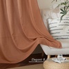 image:imageNICETOWN Semi Sheer Linen Burlap Curtains for Windows 96 inch Length 2 Panels Grommet Semi Sheer Balance Privacy Added with Light Filtering Vertical Drapes for BedroomLiving Room W55 x L96Caramel