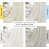 image:imageNICETOWN Semi Sheer Linen Burlap Curtains for Windows 96 inch Length 2 Panels Grommet Semi Sheer Balance Privacy Added with Light Filtering Vertical Drapes for BedroomLiving Room W55 x L96Natural