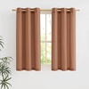 image:imageNICETOWN Semi Sheer Linen Burlap Curtains for Windows 96 inch Length 2 Panels Grommet Semi Sheer Balance Privacy Added with Light Filtering Vertical Drapes for BedroomLiving Room W55 x L96Caramel