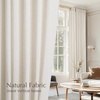 image:imageNICETOWN Semi Sheer Linen Burlap Curtains for Windows 96 inch Length 2 Panels Grommet Semi Sheer Balance Privacy Added with Light Filtering Vertical Drapes for BedroomLiving Room W55 x L96Vanilla