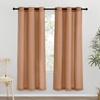 image:imageNICETOWN Semi Sheer Linen Burlap Curtains for Windows 96 inch Length 2 Panels Grommet Semi Sheer Balance Privacy Added with Light Filtering Vertical Drapes for BedroomLiving Room W55 x L96Burnt Orange