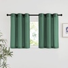 image:imageNICETOWN Semi Sheer Linen Burlap Curtains for Windows 96 inch Length 2 Panels Grommet Semi Sheer Balance Privacy Added with Light Filtering Vertical Drapes for BedroomLiving Room W55 x L96Olive Green