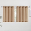 image:imageNICETOWN Semi Sheer Linen Burlap Curtains for Windows 96 inch Length 2 Panels Grommet Semi Sheer Balance Privacy Added with Light Filtering Vertical Drapes for BedroomLiving Room W55 x L96Camel