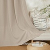 image:imageNICETOWN Semi Sheer Linen Burlap Curtains for Windows 96 inch Length 2 Panels Grommet Semi Sheer Balance Privacy Added with Light Filtering Vertical Drapes for BedroomLiving Room W55 x L96Taupe