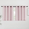 image:imageNICETOWN Semi Sheer Linen Burlap Curtains for Windows 96 inch Length 2 Panels Grommet Semi Sheer Balance Privacy Added with Light Filtering Vertical Drapes for BedroomLiving Room W55 x L96Blush Pink
