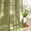 image:imageNICETOWN Semi Sheer Linen Burlap Curtains for Windows 96 inch Length 2 Panels Grommet Semi Sheer Balance Privacy Added with Light Filtering Vertical Drapes for BedroomLiving Room W55 x L96Fresh Green