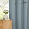 image:imageNICETOWN Semi Sheer Linen Burlap Curtains for Windows 96 inch Length 2 Panels Grommet Semi Sheer Balance Privacy Added with Light Filtering Vertical Drapes for BedroomLiving Room W55 x L96Stone Blue