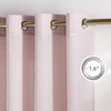 image:imageNICETOWN Semi Sheer Linen Burlap Curtains for Windows 96 inch Length 2 Panels Grommet Semi Sheer Balance Privacy Added with Light Filtering Vertical Drapes for BedroomLiving Room W55 x L96Blush Pink