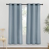 image:imageNICETOWN Semi Sheer Linen Burlap Curtains for Windows 96 inch Length 2 Panels Grommet Semi Sheer Balance Privacy Added with Light Filtering Vertical Drapes for BedroomLiving Room W55 x L96Stone Blue