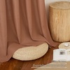 image:imageNICETOWN Semi Sheer Linen Burlap Curtains for Windows 96 inch Length 2 Panels Grommet Semi Sheer Balance Privacy Added with Light Filtering Vertical Drapes for BedroomLiving Room W55 x L96Caramel