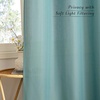 image:imageNICETOWN Semi Sheer Linen Burlap Curtains for Windows 96 inch Length 2 Panels Grommet Semi Sheer Balance Privacy Added with Light Filtering Vertical Drapes for BedroomLiving Room W55 x L96Greyish Blue