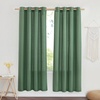 image:imageNICETOWN Semi Sheer Linen Burlap Curtains for Windows 96 inch Length 2 Panels Grommet Semi Sheer Balance Privacy Added with Light Filtering Vertical Drapes for BedroomLiving Room W55 x L96Olive Green