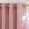 image:imageNICETOWN Semi Sheer Linen Burlap Curtains for Windows 96 inch Length 2 Panels Grommet Semi Sheer Balance Privacy Added with Light Filtering Vertical Drapes for BedroomLiving Room W55 x L96Pink