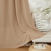 image:imageNICETOWN Semi Sheer Linen Burlap Curtains for Windows 96 inch Length 2 Panels Grommet Semi Sheer Balance Privacy Added with Light Filtering Vertical Drapes for BedroomLiving Room W55 x L96Camel