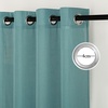 image:imageNICETOWN Semi Sheer Linen Burlap Curtains for Windows 96 inch Length 2 Panels Grommet Semi Sheer Balance Privacy Added with Light Filtering Vertical Drapes for BedroomLiving Room W55 x L96Greyish Blue