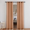 image:imageNICETOWN Semi Sheer Linen Burlap Curtains for Windows 96 inch Length 2 Panels Grommet Semi Sheer Balance Privacy Added with Light Filtering Vertical Drapes for BedroomLiving Room W55 x L96Burnt Orange