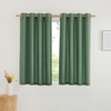 image:imageNICETOWN Semi Sheer Linen Burlap Curtains for Windows 96 inch Length 2 Panels Grommet Semi Sheer Balance Privacy Added with Light Filtering Vertical Drapes for BedroomLiving Room W55 x L96Olive Green