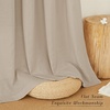 image:imageNICETOWN Semi Sheer Linen Burlap Curtains for Windows 96 inch Length 2 Panels Grommet Semi Sheer Balance Privacy Added with Light Filtering Vertical Drapes for BedroomLiving Room W55 x L96Taupe