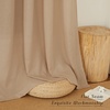 image:imageNICETOWN Semi Sheer Linen Burlap Curtains for Windows 96 inch Length 2 Panels Grommet Semi Sheer Balance Privacy Added with Light Filtering Vertical Drapes for BedroomLiving Room W55 x L96Camel