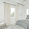image:imageNICETOWN Semi Sheer Linen Burlap Curtains for Windows 96 inch Length 2 Panels Grommet Semi Sheer Balance Privacy Added with Light Filtering Vertical Drapes for BedroomLiving Room W55 x L96Natural