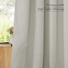 image:imageNICETOWN Semi Sheer Linen Burlap Curtains for Windows 96 inch Length 2 Panels Grommet Semi Sheer Balance Privacy Added with Light Filtering Vertical Drapes for BedroomLiving Room W55 x L96Grey