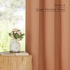 image:imageNICETOWN Semi Sheer Linen Burlap Curtains for Windows 96 inch Length 2 Panels Grommet Semi Sheer Balance Privacy Added with Light Filtering Vertical Drapes for BedroomLiving Room W55 x L96Burnt Orange