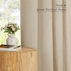 image:imageNICETOWN Semi Sheer Linen Burlap Curtains for Windows 96 inch Length 2 Panels Grommet Semi Sheer Balance Privacy Added with Light Filtering Vertical Drapes for BedroomLiving Room W55 x L96Angora