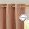 image:imageNICETOWN Semi Sheer Linen Burlap Curtains for Windows 96 inch Length 2 Panels Grommet Semi Sheer Balance Privacy Added with Light Filtering Vertical Drapes for BedroomLiving Room W55 x L96Terracotta