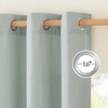 image:imageNICETOWN Semi Sheer Linen Burlap Curtains for Windows 96 inch Length 2 Panels Grommet Semi Sheer Balance Privacy Added with Light Filtering Vertical Drapes for BedroomLiving Room W55 x L96Sage Green