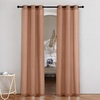 image:imageNICETOWN Semi Sheer Linen Burlap Curtains for Windows 96 inch Length 2 Panels Grommet Semi Sheer Balance Privacy Added with Light Filtering Vertical Drapes for BedroomLiving Room W55 x L96Terracotta