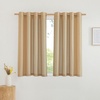 image:imageNICETOWN Semi Sheer Linen Burlap Curtains for Windows 96 inch Length 2 Panels Grommet Semi Sheer Balance Privacy Added with Light Filtering Vertical Drapes for BedroomLiving Room W55 x L96Burlap