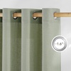 image:imageNICETOWN Semi Sheer Linen Burlap Curtains for Windows 96 inch Length 2 Panels Grommet Semi Sheer Balance Privacy Added with Light Filtering Vertical Drapes for BedroomLiving Room W55 x L96Greyish Green