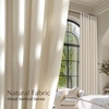 image:imageNICETOWN Semi Sheer Linen Burlap Curtains for Windows 96 inch Length 2 Panels Grommet Semi Sheer Balance Privacy Added with Light Filtering Vertical Drapes for BedroomLiving Room W55 x L96Bone White