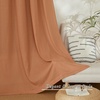 image:imageNICETOWN Semi Sheer Linen Burlap Curtains for Windows 96 inch Length 2 Panels Grommet Semi Sheer Balance Privacy Added with Light Filtering Vertical Drapes for BedroomLiving Room W55 x L96Burnt Orange