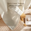 image:imageNICETOWN Semi Sheer Linen Burlap Curtains for Windows 96 inch Length 2 Panels Grommet Semi Sheer Balance Privacy Added with Light Filtering Vertical Drapes for BedroomLiving Room W55 x L96Bone White