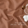 image:imageNICETOWN Semi Sheer Linen Burlap Curtains for Windows 96 inch Length 2 Panels Grommet Semi Sheer Balance Privacy Added with Light Filtering Vertical Drapes for BedroomLiving Room W55 x L96Caramel