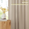 image:imageNICETOWN Semi Sheer Linen Burlap Curtains for Windows 96 inch Length 2 Panels Grommet Semi Sheer Balance Privacy Added with Light Filtering Vertical Drapes for BedroomLiving Room W55 x L96Hook Belt Camel