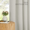 image:imageNICETOWN Semi Sheer Linen Burlap Curtains for Windows 96 inch Length 2 Panels Grommet Semi Sheer Balance Privacy Added with Light Filtering Vertical Drapes for BedroomLiving Room W55 x L96Grey