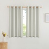 image:imageNICETOWN Semi Sheer Linen Burlap Curtains for Windows 96 inch Length 2 Panels Grommet Semi Sheer Balance Privacy Added with Light Filtering Vertical Drapes for BedroomLiving Room W55 x L96Grey