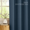 image:imageNICETOWN Semi Sheer Linen Burlap Curtains for Windows 96 inch Length 2 Panels Grommet Semi Sheer Balance Privacy Added with Light Filtering Vertical Drapes for BedroomLiving Room W55 x L96Navy Blue