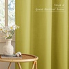 image:imageNICETOWN Semi Sheer Linen Burlap Curtains for Windows 96 inch Length 2 Panels Grommet Semi Sheer Balance Privacy Added with Light Filtering Vertical Drapes for BedroomLiving Room W55 x L96Bright Yellow
