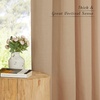 image:imageNICETOWN Semi Sheer Linen Burlap Curtains for Windows 96 inch Length 2 Panels Grommet Semi Sheer Balance Privacy Added with Light Filtering Vertical Drapes for BedroomLiving Room W55 x L96Camel