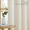 image:imageNICETOWN Semi Sheer Linen Burlap Curtains for Windows 96 inch Length 2 Panels Grommet Semi Sheer Balance Privacy Added with Light Filtering Vertical Drapes for BedroomLiving Room W55 x L96Natural