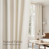 image:imageNICETOWN Semi Sheer Linen Burlap Curtains for Windows 96 inch Length 2 Panels Grommet Semi Sheer Balance Privacy Added with Light Filtering Vertical Drapes for BedroomLiving Room W55 x L96Natural
