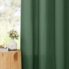 image:imageNICETOWN Semi Sheer Linen Burlap Curtains for Windows 96 inch Length 2 Panels Grommet Semi Sheer Balance Privacy Added with Light Filtering Vertical Drapes for BedroomLiving Room W55 x L96Olive Green